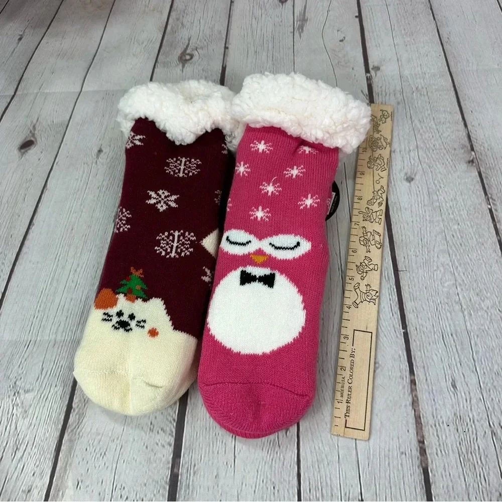boutique YELETE NWT kids sherpa lined socks small/medium christmas holiday